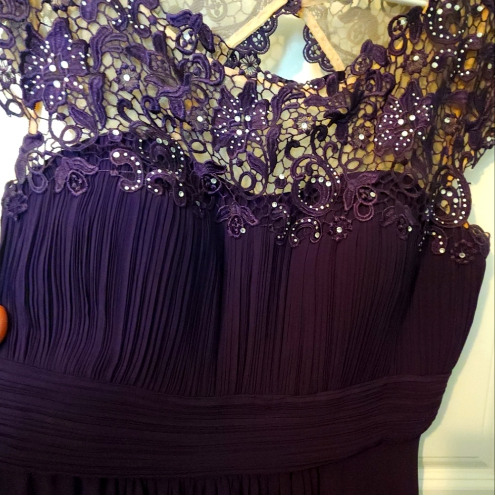 Ever Pretty eggplant Purple evening dress size 16.